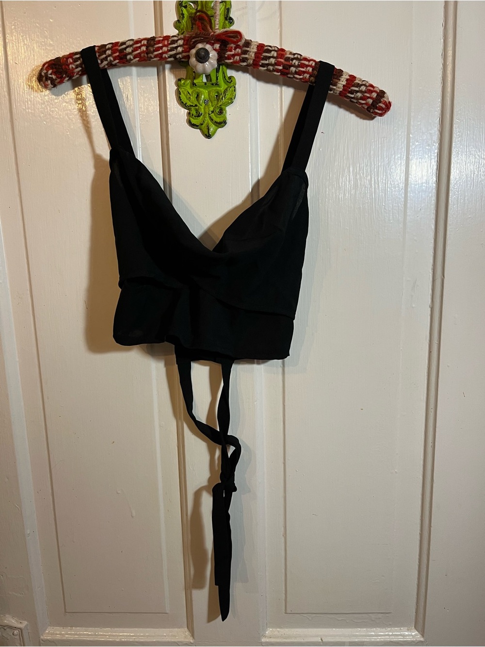 Ladies Small Black Pants w Small Wrap Top by SHEIN Preloved Fashion JLo Style